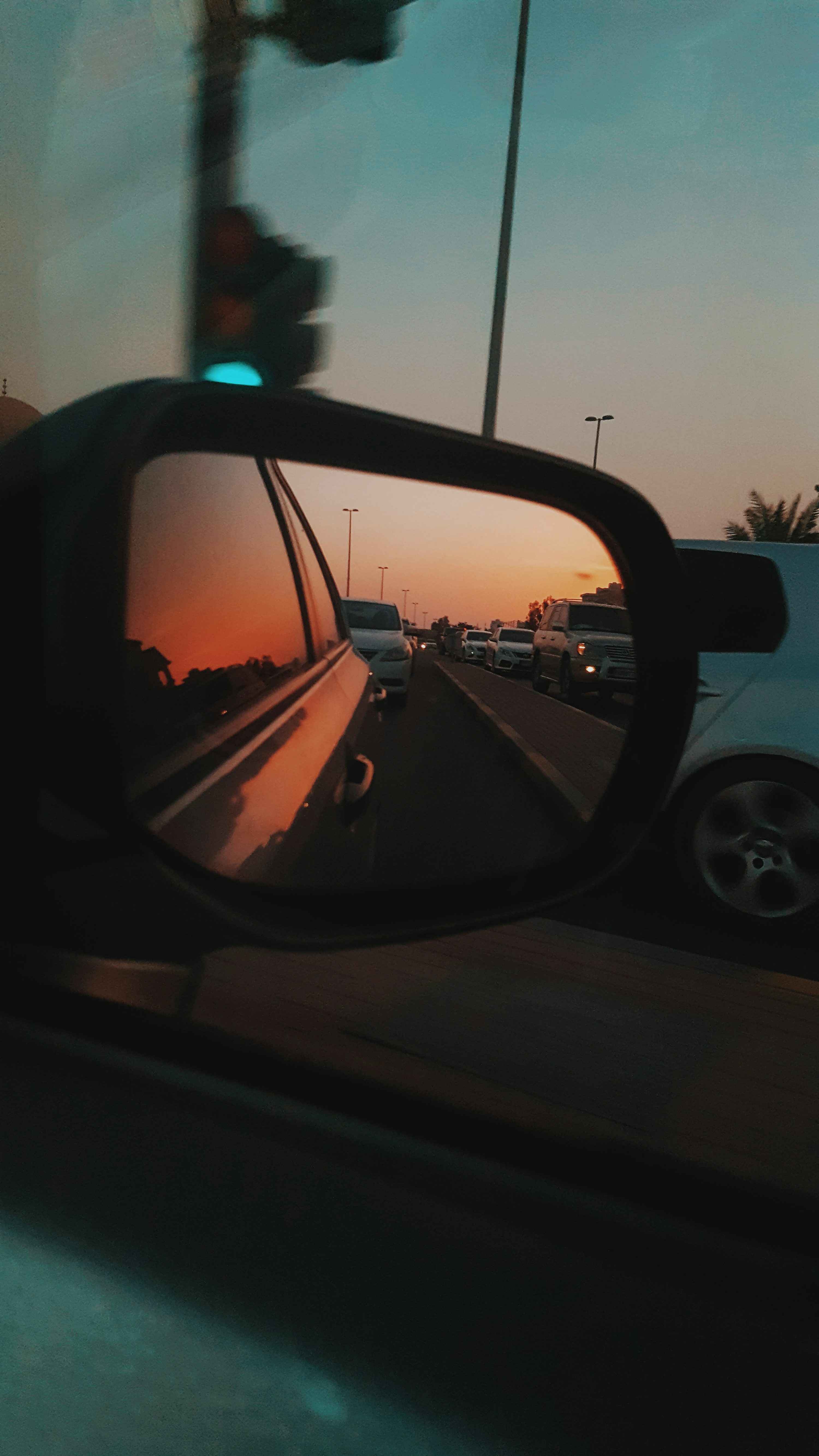Car mirror with Salik tag