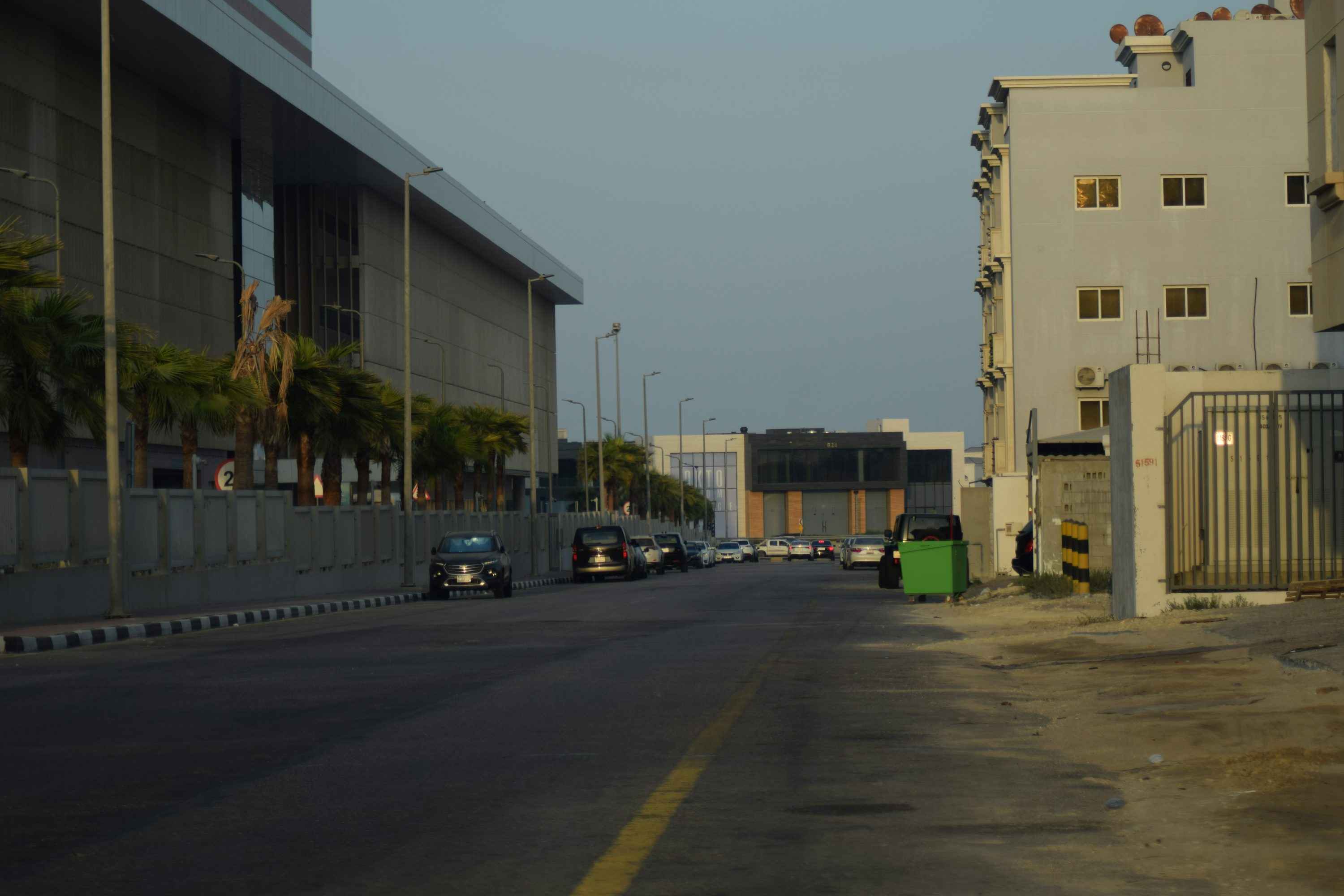 Street with cars and Salik gates